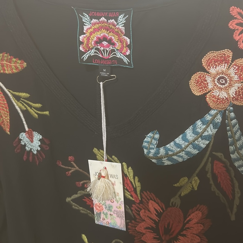 JOHNNY WAS ISABELLA KIMONO SLEEVE TEE DRESS Size M - Picture 8 of 15